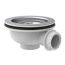 Korbventil 1 1/2" AG Ventilkelch Ø 114 mm, mit 1" Überlaufanschluss