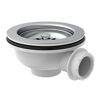 Korbventil 1 1/2" AG Ventilkelch Ø 114 mm, mit 1" Überlaufanschluss