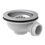 Korbventil 1 1/2" AG Ventilkelch Ø 114 mm, mit 1" Überlaufanschluss