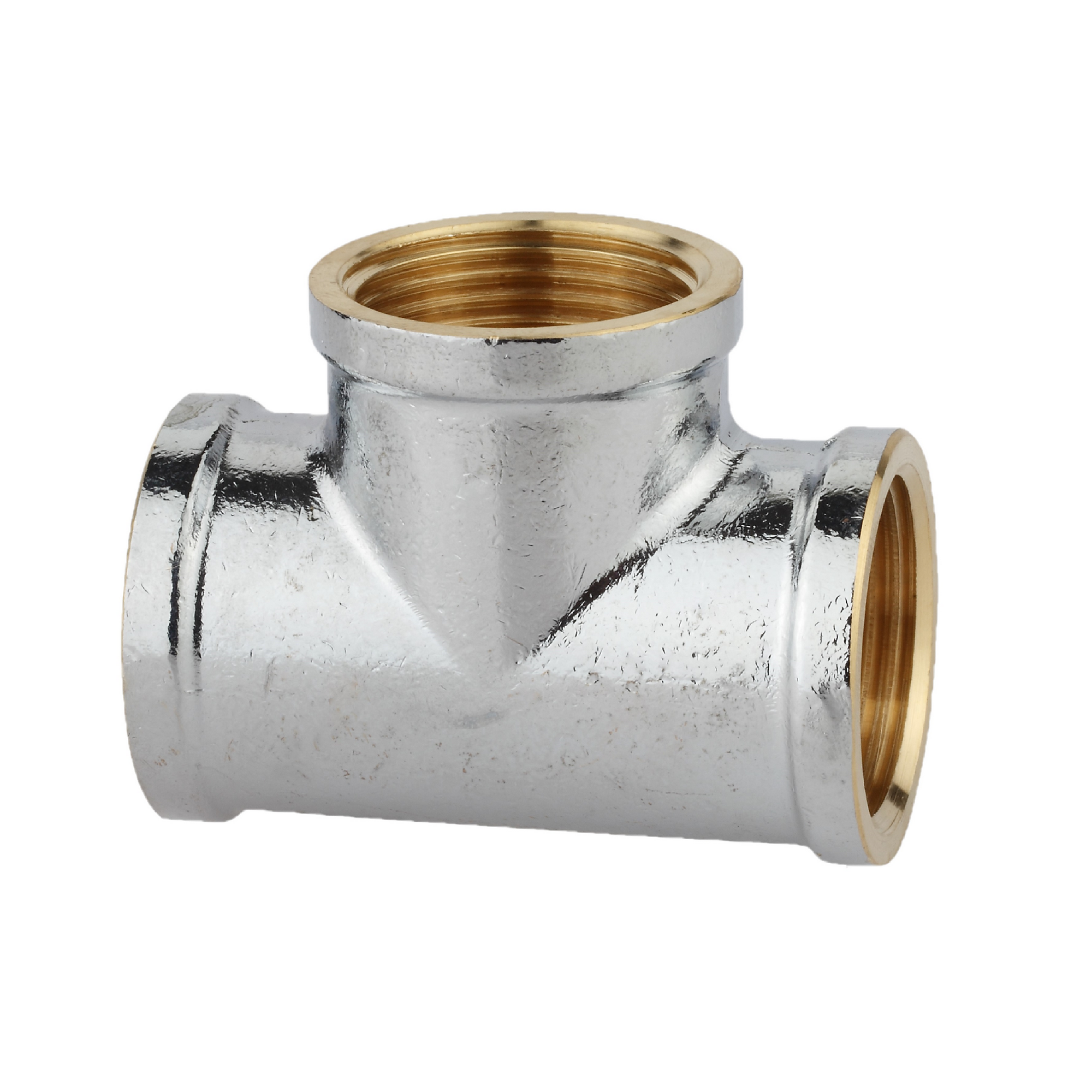 T-Stück Messing verchromt 3/4" IG