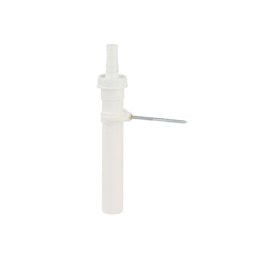 Tauchrohr weiß 1 1/2" IG x 250 mm, mit 3/4" Geräteanschluss mit Halter