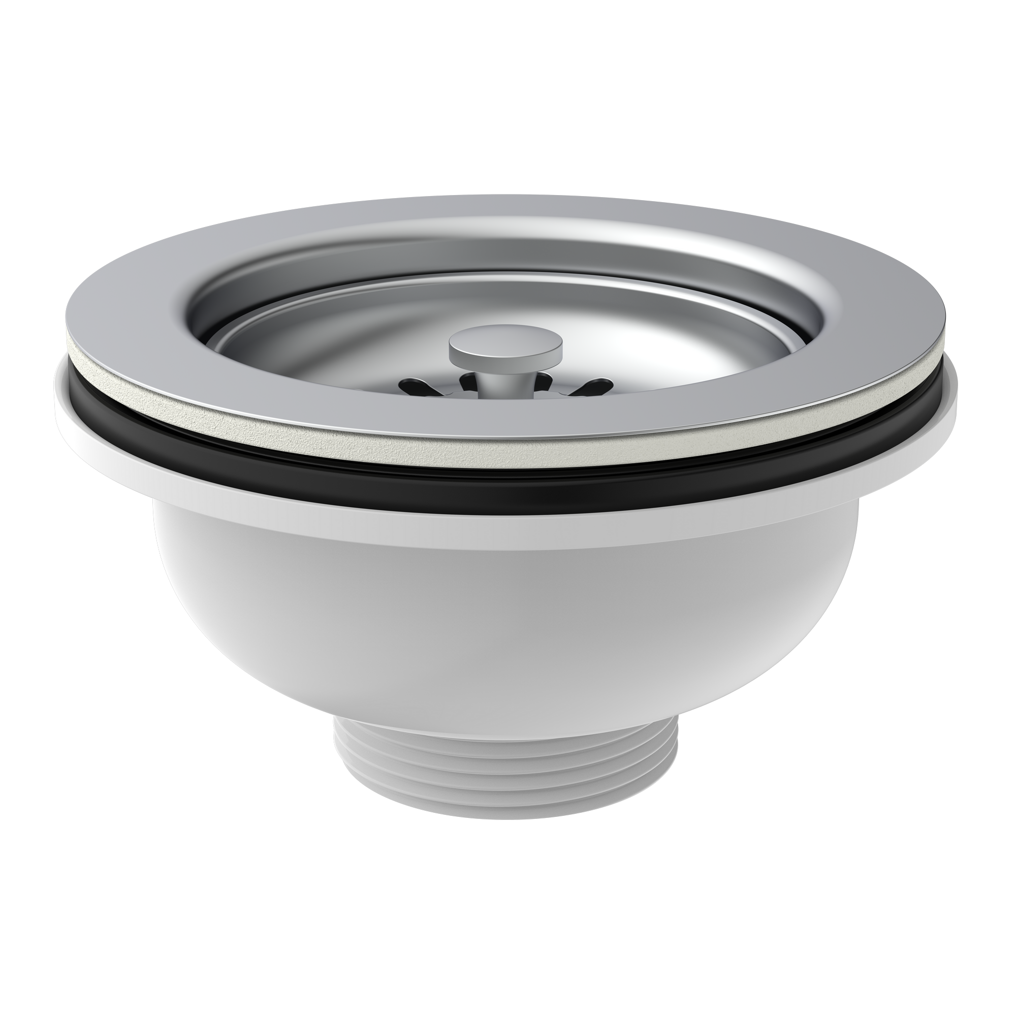 Korbventil 1 1/2" AG Edelstahl-Ventilkelch, Sieb Ø 114 mm