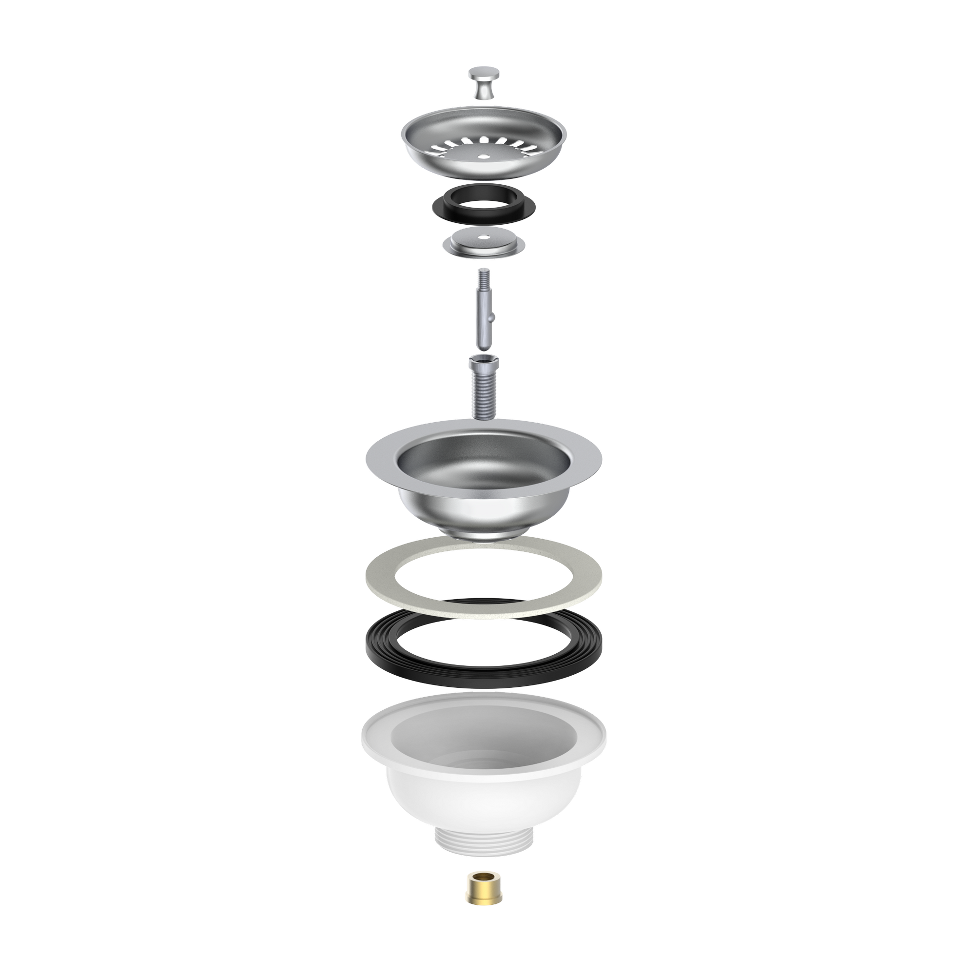 Korbventil 1 1/2" AG Edelstahl-Ventilkelch, Sieb Ø 114 mm