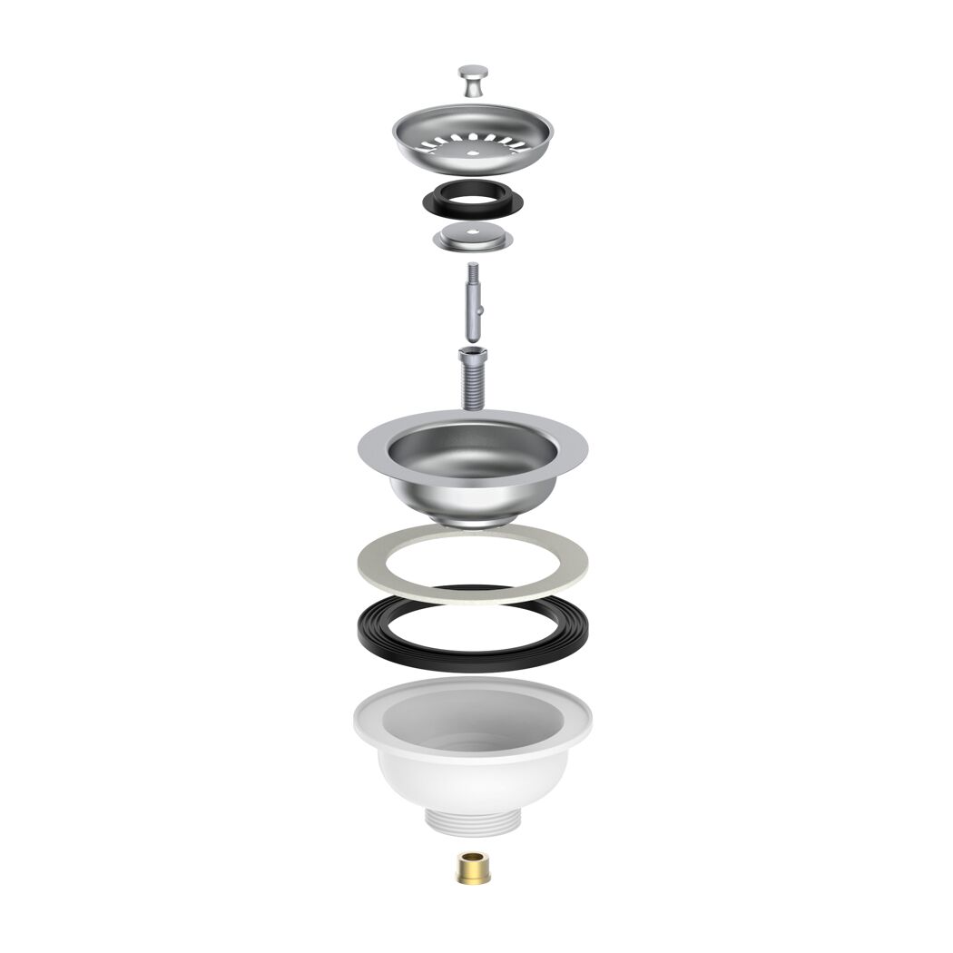 Korbventil 1 1/2" AG Edelstahl-Ventilkelch, Sieb Ø 114 mm