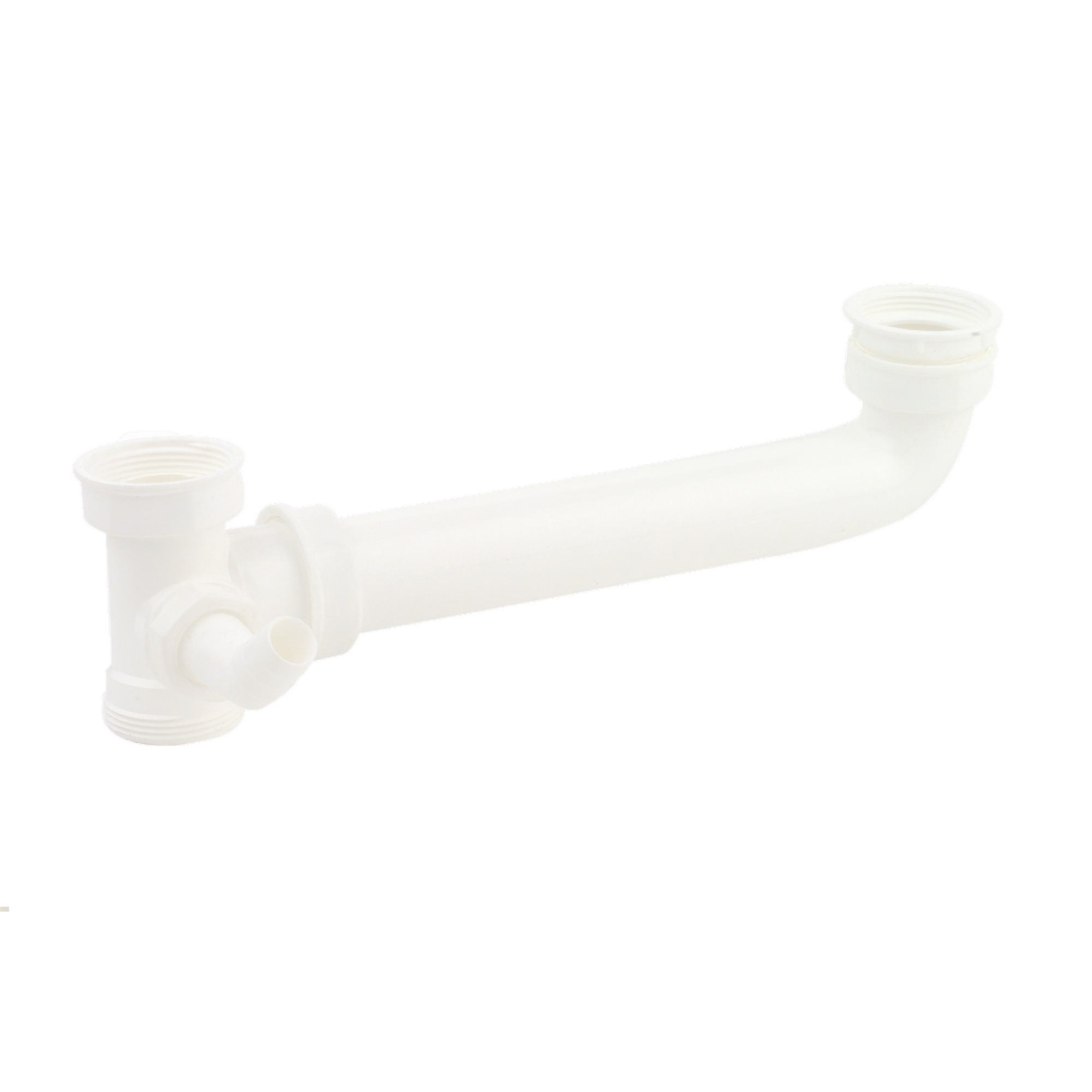 Doppelspültisch-Ablaufverbindung weiß 1 1/2" x 40 mm, mit 3/4" Geräteanschluss