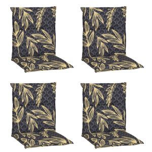 Niedriglehner-Auflagen-Set 'Barcelona' grau/goldfarben 50 x 101 x 6 cm 4 Stück