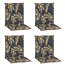Niedriglehner-Auflagen-Set 'Barcelona' grau/goldfarben 50 x 101 x 6 cm 4 Stück