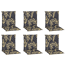 Niedriglehner-Auflagen-Set 'Barcelona' grau/goldfarben 50 x 101 x 6 cm 6 Stück