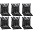 Niedriglehner-Auflagen-Set 'Barcelona' schwarz/weiß 50 x 101 x 6 cm 6 Stück