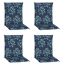 Niedriglehner-Auflagenset 'Bunde' hellblau/dunkelblau 50 x 101 x 6 cm 4 Stück
