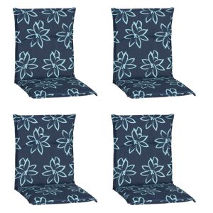 Niedriglehner-Auflagen-Set 'Barcelona' hellblau/dunkelblau 50 x 101 x 6 cm 4 Stück