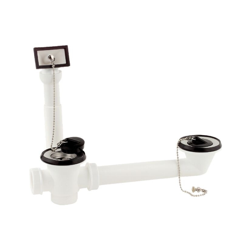 Doppelspültisch-Ab- und Überlaufgarnitur 1 1/2" AG x 70 mm