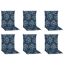 Niedriglehner-Auflagenset 'Bunde' hellblau/dunkelblau 50 x 101 x 6 cm 6 Stück