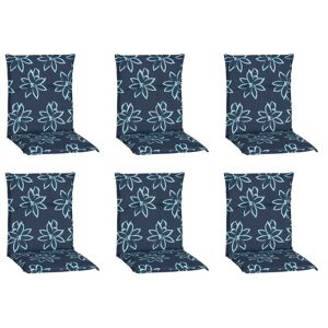 Niedriglehner-Auflagen-Set 'Barcelona' hellblau/dunkelblau 50 x 101 x 6 cm 6 Stück