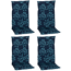 Hochlehner-Auflagen-Set 'Barcelona' hellblau/dunkelblau 50 x 118 x 6 cm 4 Stück