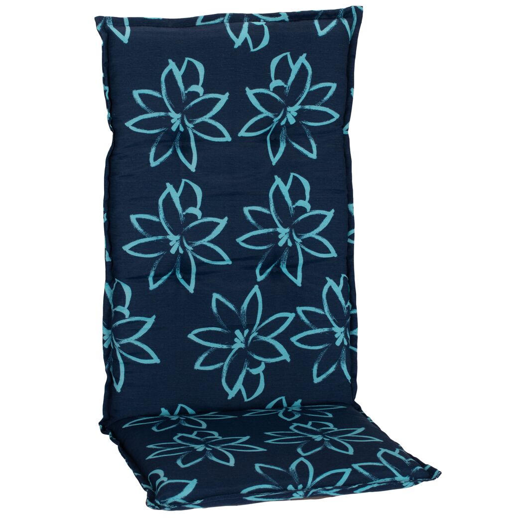 Hochlehner-Auflagenset 'Bunde' hellblau/dunkelblau 50 x 118 x 6 cm 6 Stück