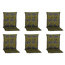 Niedriglehner-Auflagen-Set 'Barcelona' gelbgrün/grau 50 x 101 x 6 cm 6 Stück