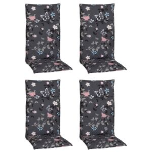 Hochlehner-Auflagen-Set 'Barcelona' grau/blau/pink 50 x 118 x 6 cm 4 Stück