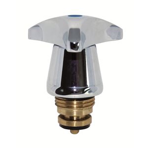 Dreikantgriff verchromt 1/2", Markierung blau/rot/weiß