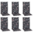 Hochlehner-Auflagen-Set 'Barcelona' grau/blau/pink 50 x 118 x 6 cm 6 Stück