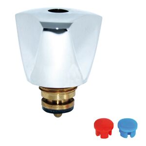Haubengriff verchromt 1/2", Markierung blau