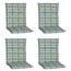 Niedriglehner-Auflagen-Set 'Barcelona' türkis/grau 50 x 101 x 6 cm 4 Stück