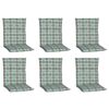Niedriglehner-Auflagenset 'Büsum' türkis/grau 50 x 101 x 6 cm 6 Stück
