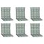 Niedriglehner-Auflagenset 'Büsum' türkis/grau 50 x 101 x 6 cm 6 Stück