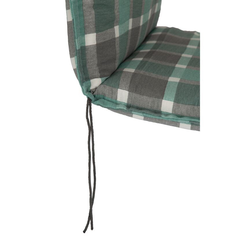 Niedriglehner-Auflagenset 'Büsum' türkis/grau 50 x 101 x 6 cm 6 Stück