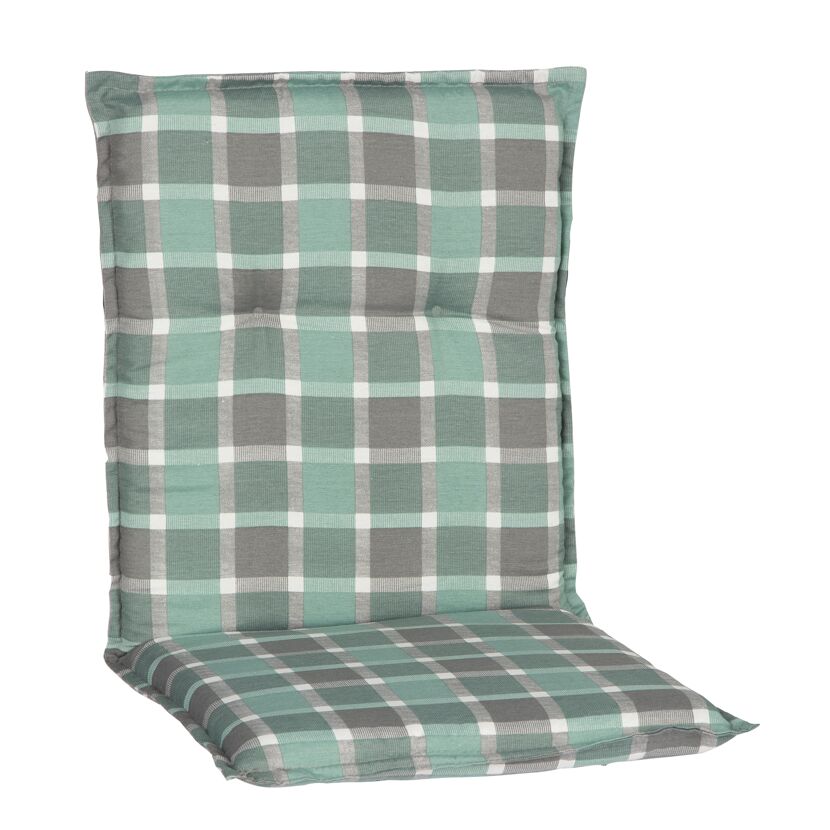 Niedriglehner-Auflagenset 'Büsum' türkis/grau 50 x 101 x 6 cm 6 Stück