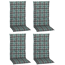 Hochlehner-Auflagen-Set 'Barcelona' türkis/grau 50 x 118 x 6 cm 4 Stück