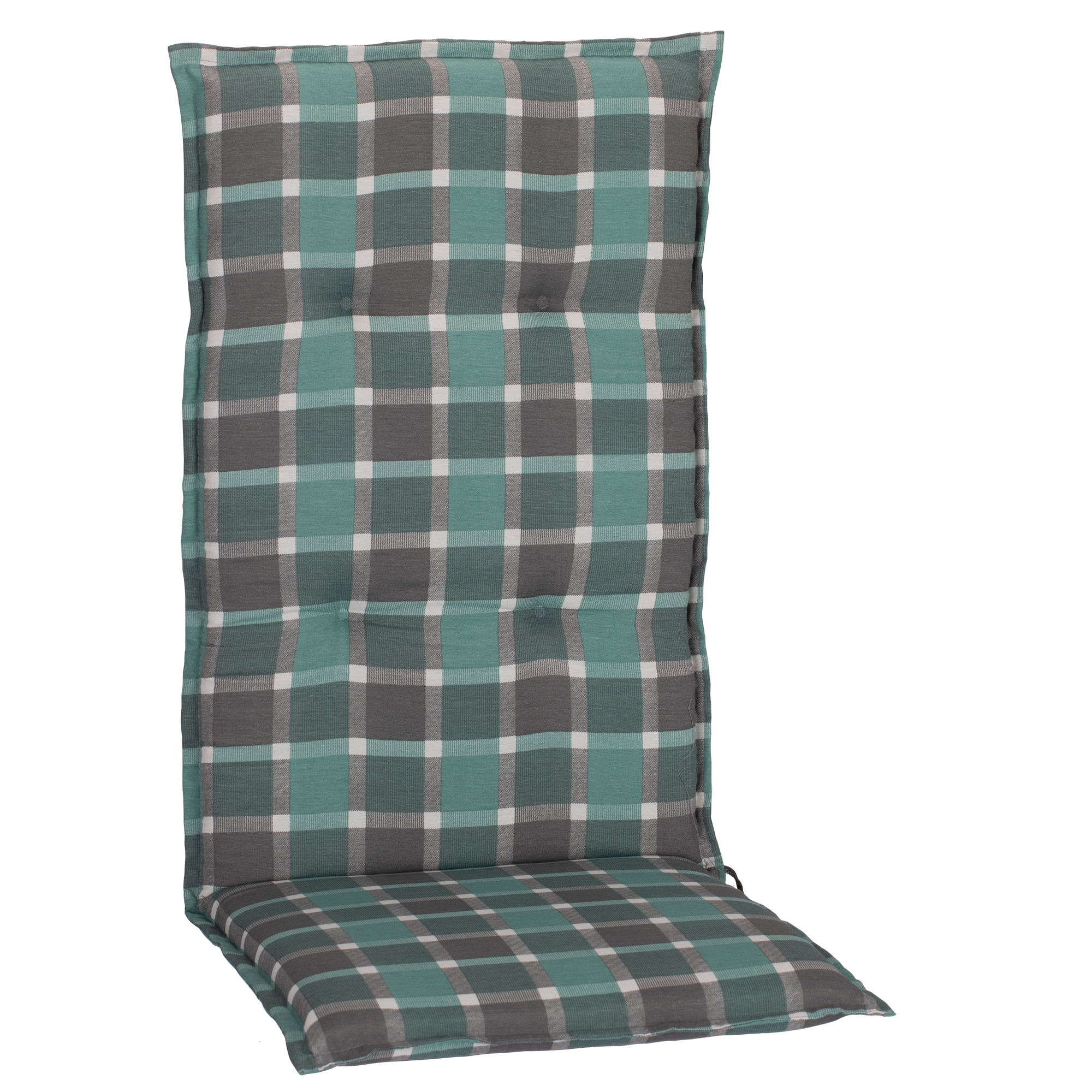 Hochlehner-Auflagen-Set 'Barcelona' türkis/grau 50 x 118 x 6 cm 4 Stück