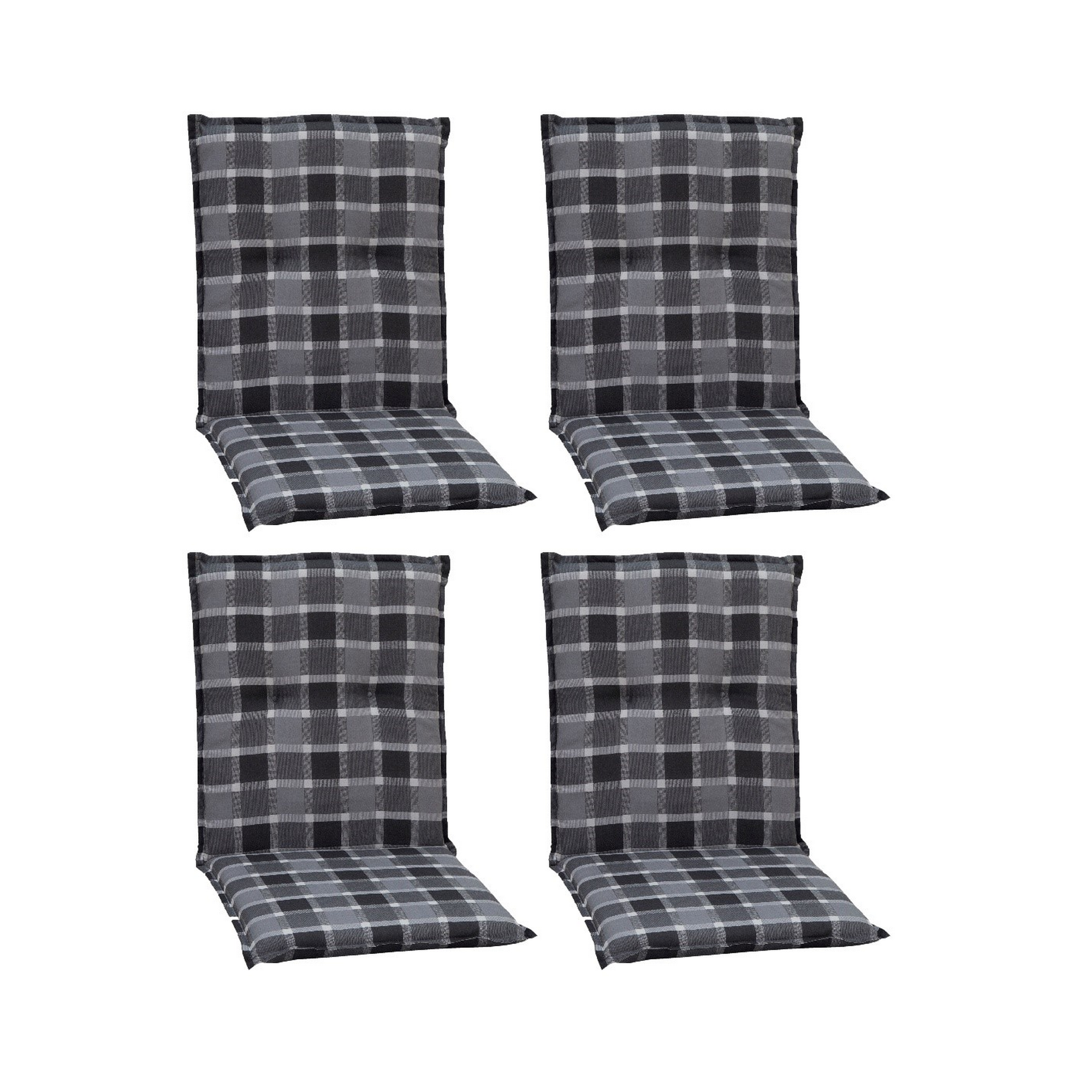 Auflagenset 'Belgrad' grau/anthrazit 101 x 50 cm 4 Stück