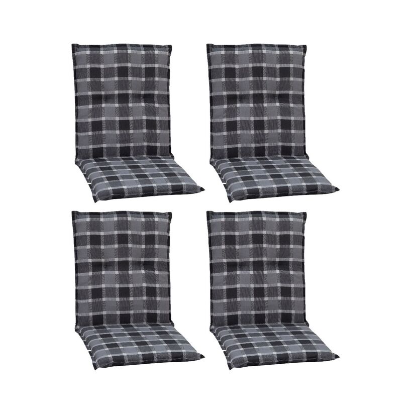 Niedriglehner-Auflagenset 'Belgrad' anthrazit 101 x 50 cm 4 Stück