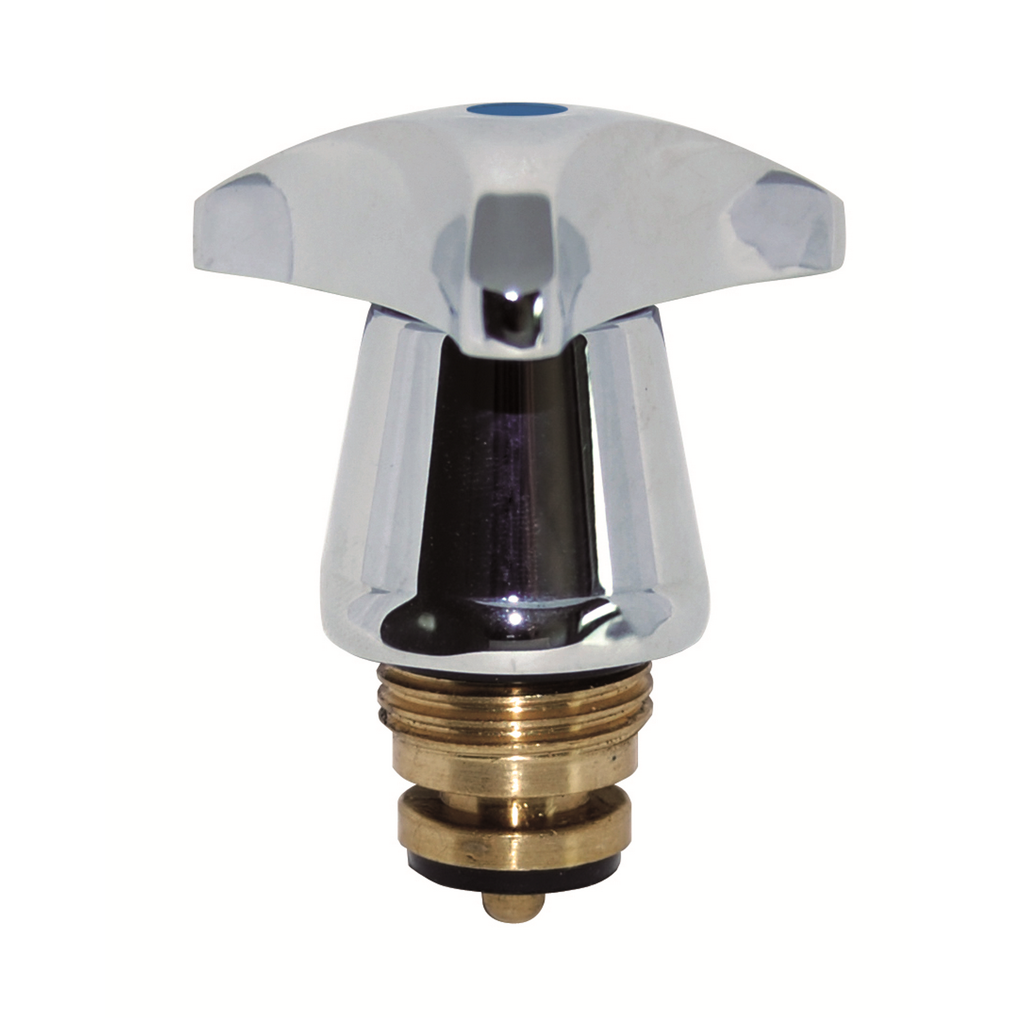 Dreikantgriff verchromt 3/8", Markierung blau/rot/weiß