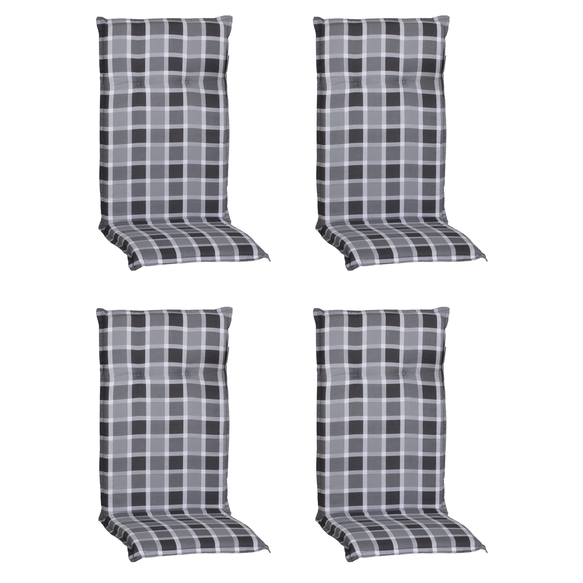 Hochlehner-Auflagen-Set 'Barcelona' grau 50 x 118 x 6 cm 4 Stück