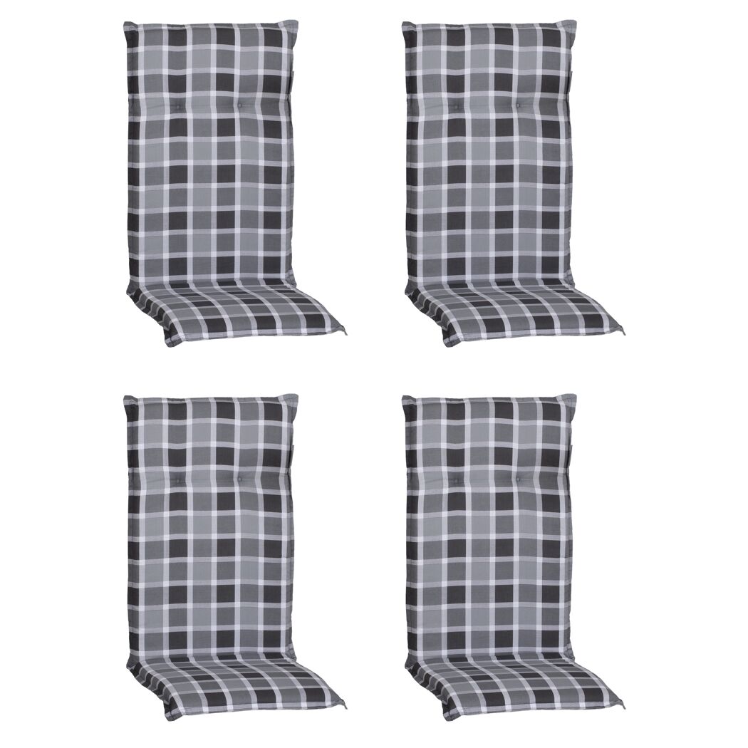 Hochlehner-Auflagenset 'Belgrad' grau 50 x 118 x 6 cm 4 Stück