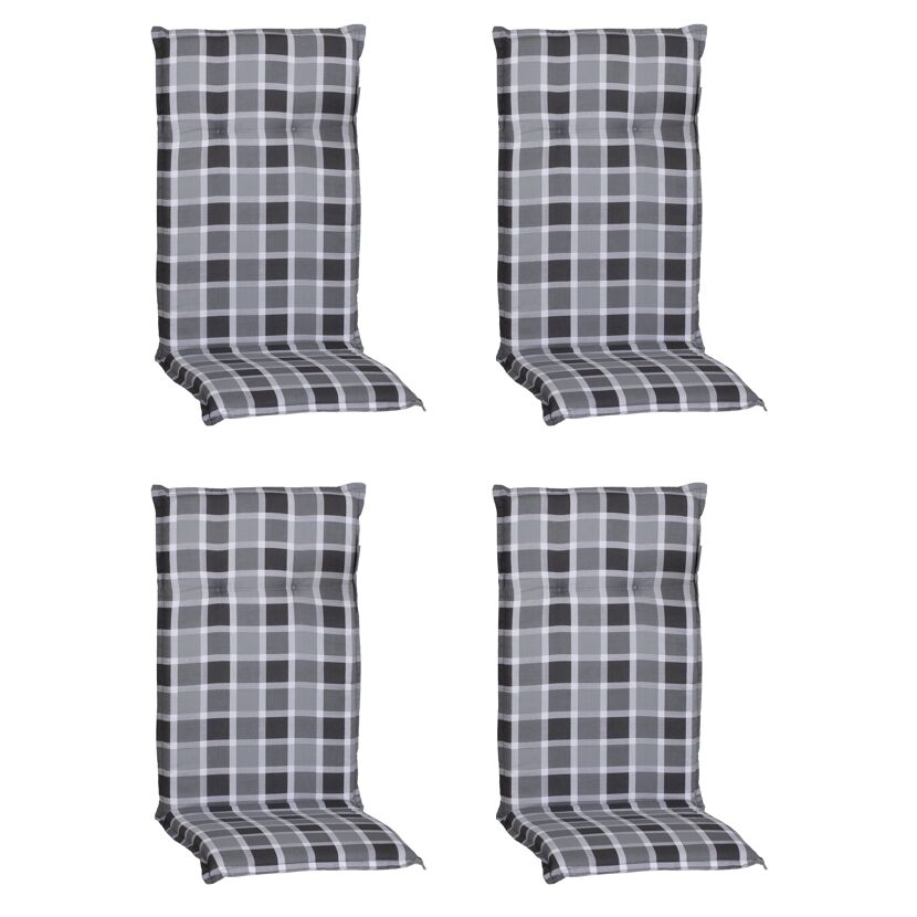Hochlehner-Auflagenset 'Belgrad' grau 50 x 118 x 6 cm 4 Stück