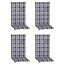 Hochlehner-Auflagen-Set 'Barcelona' grau 50 x 118 x 6 cm 4 Stück