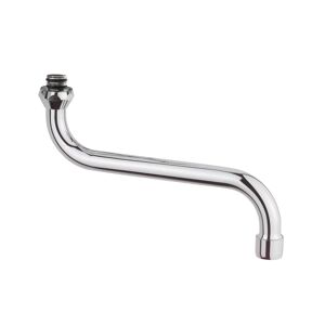 S-Rohrauslauf verchromt 3/4" x 200 mm, mit Mischdüse und O-Ring