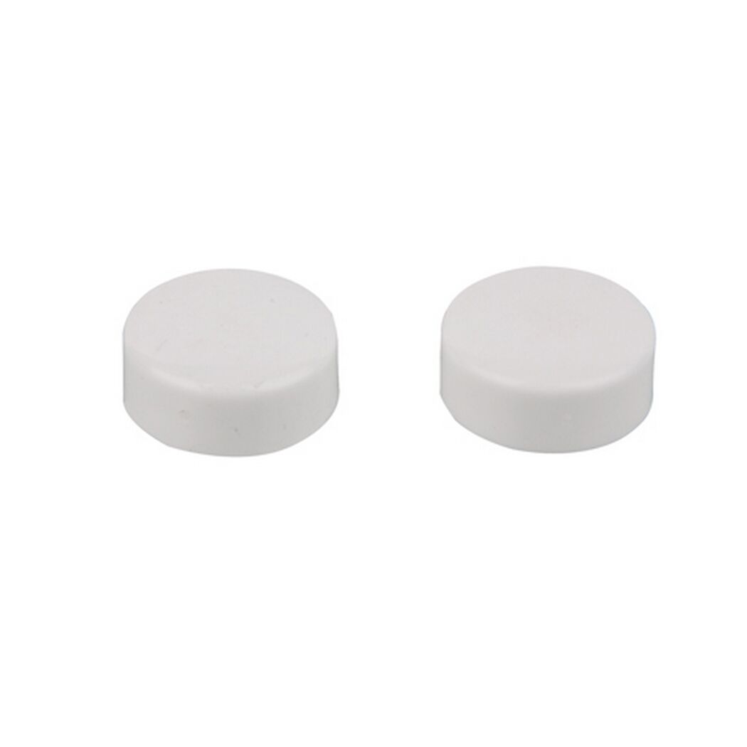 Abdeckkappe weiß Ø 20 mm für Stand-WC Befestigung, 2 Stück