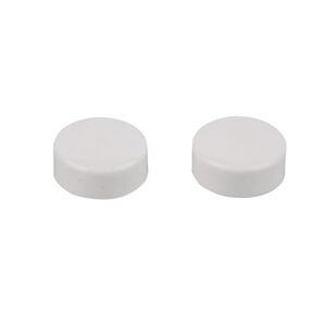 Abdeckkappe weiß Ø 20 mm für Stand-WC Befestigung, 2 Stück