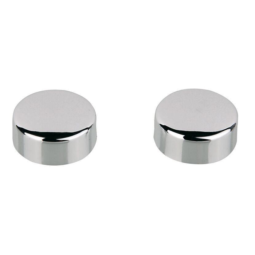 Abdeckkappe verchromt Ø 20 mm für Stand-WC Befestigung, 2 Stück