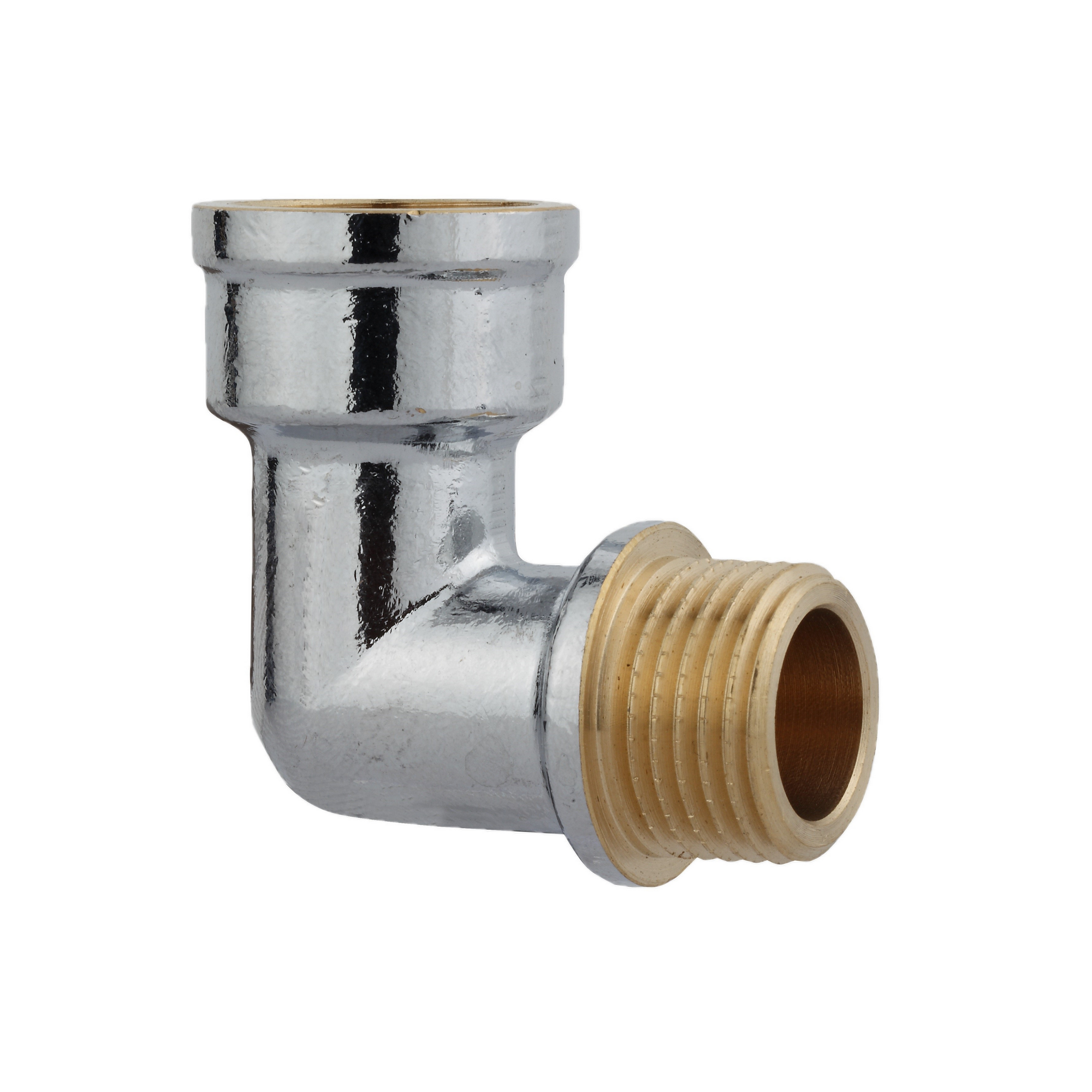 Winkel 90° Messing verchromt 3/8" IG x 3/8" AG