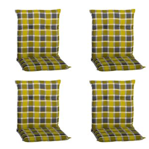 Niedriglehner-Auflagen-Set 'Barcelona' gelbgrün/grau 50 x 101 x 6 cm 4 Stück
