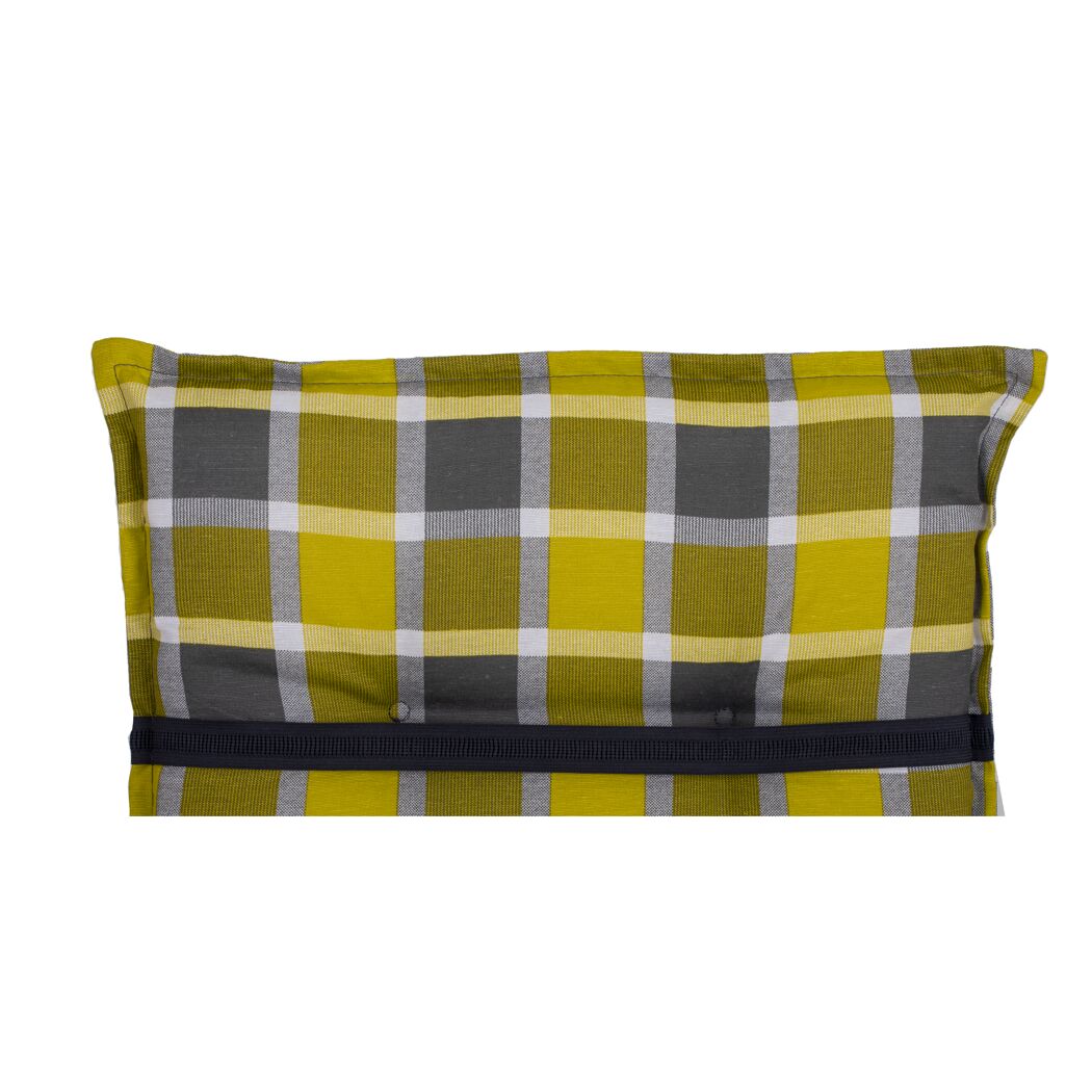 Niedriglehner-Auflagenset 'Bratislava' gelbgrün/grau 50 x 101 x 6 cm 4 Stück