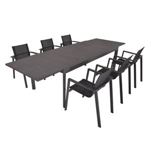Gartenmöbel-Set 'Nerea' anthrazit 7-teilig