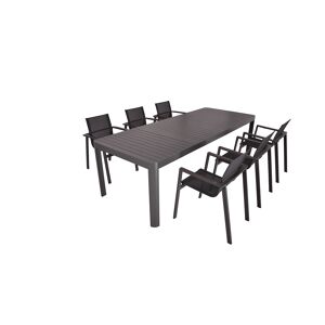 Gartenmöbel-Set 'Amira' anthrazit 7-teilig