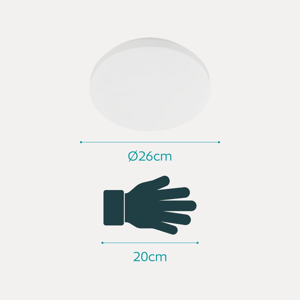 LED-Deckenleuchte 'Pogliola-E' 11 W 1200 lm warmweiß Ø 26 cm