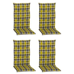 Hochlehner-Auflagen-Set 'Barcelona' gelbgrün/grau 50 x 118 x 6 cm 4 Stück